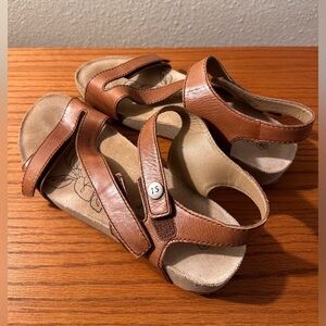 Josef Seibel leather and cork sandal